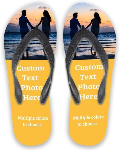 Custom Flip Flops Slides for Women Men Personalized sandal Slippers with Photo Text Bathroom Beach Indoor Outdoor Sandals in Saudi Arabia