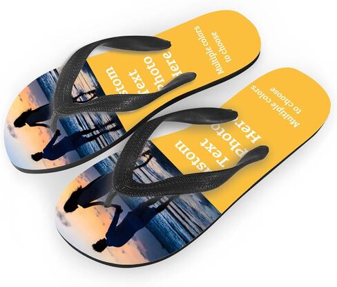 Custom Flip Flops Slides for Women Men Personalized sandal Slippers with Photo Text Bathroom Beach Indoor Outdoor Sandals in Saudi Arabia
