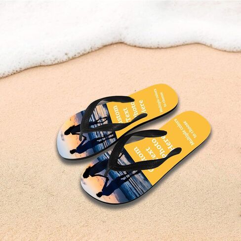 Custom Flip Flops Slides for Women Men Personalized sandal Slippers with Photo Text Bathroom Beach Indoor Outdoor Sandals in Saudi Arabia