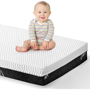 Triple-Layer Baby Crib Mattress - 52 x 27 Dual-Sided Comfort for Baby and Toddler with Cool Gel Memory Foam, Breathable & Removable Outer Cover
