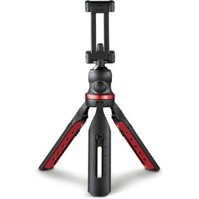 Hama Solid Tripod for Smartphone/Tablet 3 Feet Black/Red - Tripods (Smartphone/Tablet, 3 Feet, Black, Red, 1/4", 1/4", Plastic)