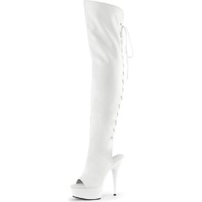 Vujkliy 15CM Sexy Back Lace Pole Dance High Heels Over The Knee Boots Open Toe Thin Heel Sexy Catwalk Women's Boots