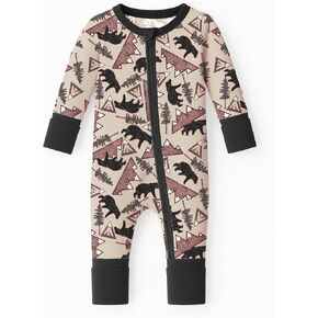 ITSY BITSY BOUTIQUE Viscose Bamboo Baby Pajamas - Boys and Girls Footie Sleeper Convertible 2-Way Zipper Sleeper