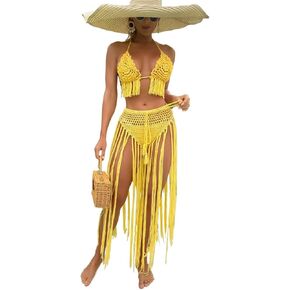 Women Swimsuit Cover Up Summer Beach Hem Cover Up Set