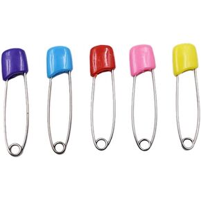 Baby Safety Pins Reusable Plastic Head Nappy Pins Colored Cloth Diaper Pins Safety Locking Pins 15 Pieces Nice Design