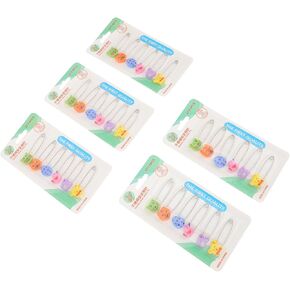 30pcs Animal Baby Safety Pins Plastic Non-restrictive Comfortable Diaper Fasteners Attractive Design
