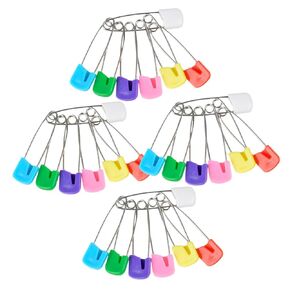 Nappy Colored Safety 50pcs Safety Pins Trending Clothes Adult Bib Adult Diaper Clothing Big Safety Heavy Duty Nappy Pin Bibs Pins Large Safety Pins Safety Pins for Clothing Saliva