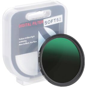 PATIKIL 52mm Mist Filter, Dreamy Soft Diffusion Fog Effect Camera Lens Filter Slim Optical Glass with Lens Cap for Video Vlog Portrait Photography, Black