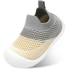 Baby Shoes Boys Girls Breathable Mesh First Walking Shoes Kids Lightweight Toddler Slip On Indoor Floor Slipper Cotton Sneakers