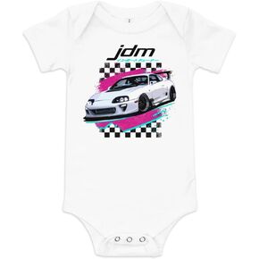 Retro 80s 90s Aesthetic Car Graphic Supra MK4 JDM Car Club Miami Beach Chillwave Baby Onesie one Piece