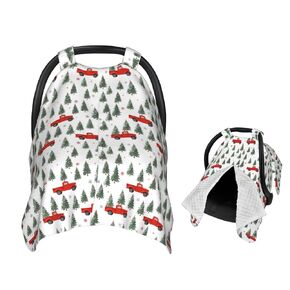 Kawaii Polar Bear and Snowflake Baby Car Seat Canopy Nursing Cover for Newborn Car Seat Breastfeeding Covers Blanket Newborn Shower Gift