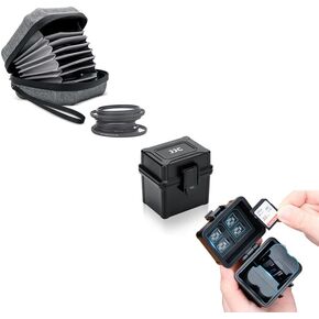 JJC Compact Camera Battery Case+Lens Filter Case up to 95mm