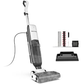 4-in-1 Steam Vacuum Mop - High-Performance Wet & Dry Floor Cleaner for Hardwood Floors & Carpets, 212°F Steam for Tough Stains, Self-Cleaning & LED Display