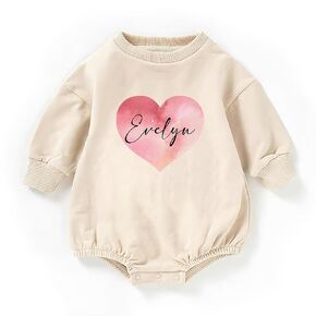 Personalized Baby Romper - Baby Romper With Name - Custom Baby Bubble Romper - Bubble Sweater Bodysuit - Baby Shower Gifts - Best Gifts For Newborn (Name 6)