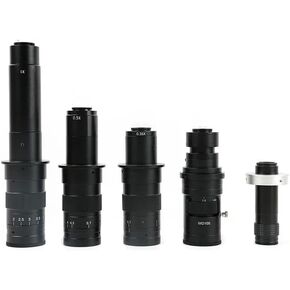 Adjustable 180X 120X 300X 200X 130X Zoom C-Mount Lens 0.7X~4.5X Magnification 25mm for HDMI USB Industrial Video Microscope Camera(500X)