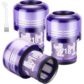 V12 Filter Replacements for Dyson V12 Detect Slim, Detect Slim Animal, Slim+ Cordless Vacuum and V12 Slim Absolute Vacuums, SV34, SV35 V12 Vacuum Cleaner Filter Replacement, Part No. 971517-01, 2 Pack