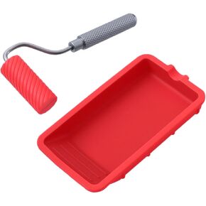 Glue Roller with Tray Reusable Glue Brushes Woodworking Convenient Construction for Arts Crafts Woodworking and Larger Up Projects