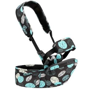 Baby Hip Seat Carrier Baby Waist Stool for Child Infant Toddler with Adjustable Strap Buckle Pocket Soft Inner Huge Storage,Black