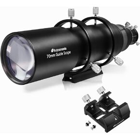 Astromania Universal Dovetail Base for Finder Scope - Bundle with - 70mm Compact Deluxe Finder & Guidescope Kit