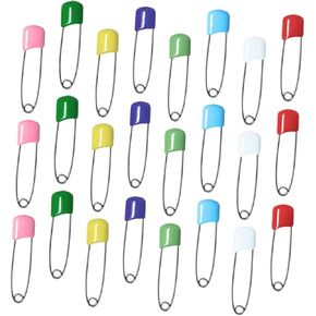 Gadpiparty 100Pcs Diaper Pins with Safety Lock Plastic Ends for Cloth Diapers Bibs Crafts Durable and Plastic for Newborns Showers