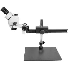 Microscope Kit 3.5X-90X Binocular Trinocular Microscope Set Optional Accessories Stereo Zoom Large Black Base Workbench Upgraded Microscopio Microscope Lens Adapters(7X-45X Trinocular)