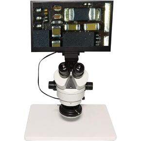 Lab Microscope Accessories 10X-150X Integrated trinocular Microscope H_D 1080P 5MP Digital Microscope Camera with 13.3" HD Screen for PCB Motherboard Repair