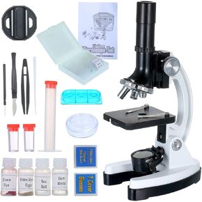 Microscope HM1200 High Definition Professional Metal Trinocular Microscope Magnifier 100X-1200X Large Eyepiece