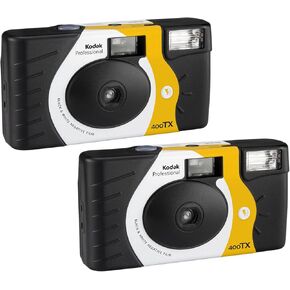 2 Pack of Kodak Tri-X 400 B&W Single-Use Flash Camera (54 Exposures Total)