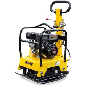 Stark USA 6.5hp Reversible Plate Compactor Gas-Powered 196cc 4950lbs Force 26 x 15 inch Plate Concrete Tamper Machine Paver