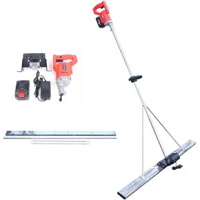 Electric Battery Powered Concrete Power Screed with 5 FT Stainless Steel Board 3000-6000RPM Speed, Efficient & Portable