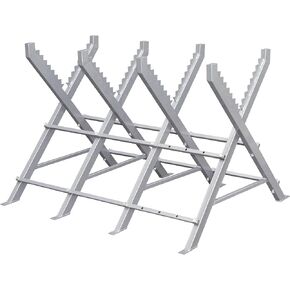 Strongway Heavy-Duty Rectangular Sawhorse - 800-Lb. Capacity, Grey Steel
