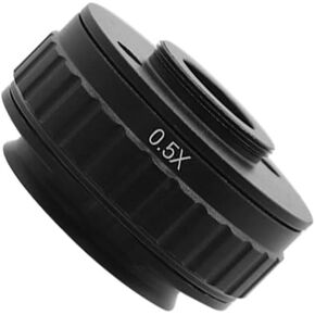 Microscope 1X 0.35X 0.5X C Mount Lens Adapter, M38 Ring Focus Adjustable Camera Installation C Mount Adapter to Trinocular Stereo Microscope(Only 0.5X)