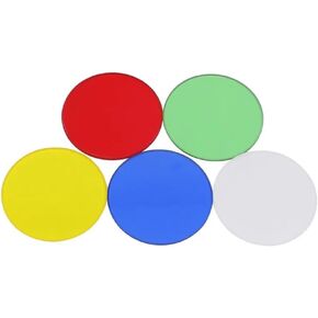 JOEBO Microscope Kit 5 Pieces Microscope Filters 32 35 42 45mm Optional Green Blue Yellow White Red Transparent Frosted Optical Glass Microscope Lens Adapters(35mm)