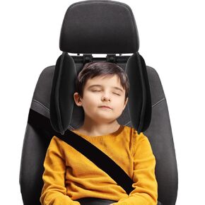 BBTO Car Headrest Pillow for Kids and Adults, 360° Adjustable Travelling Neck Pillow Head Rest Support, Must Haves for Toddlers, Road Trip Essentials to Match with Booster Seats for Cars