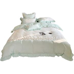 Duvet Cover Set Cotton Four-Piece Bed Sheet Set Embroidery Flower Bed Sheet Bedding Set Soft Bedding Set