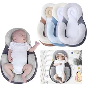 Portable Baby Bed, Adjustable Memory Foam for Newborns 0-5 Months, Travel Picnic Floor Bed, Super Soft Breathable (Blue)