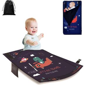 Toddler Airplane Bed, 2025 New Portable Baby Travel Essentials for Flying, Airplane Travel Essentials Kids Reduce Mother's Fatigue, Comes with A Cozy, Skin-Friendly Built-in Blanket for Added Warmth