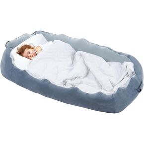 Kids Travel Bed, Removable Kids Floor Bed, Toddler Crib for Napping, Camping, Traveling for Kids 2-8 Years Old