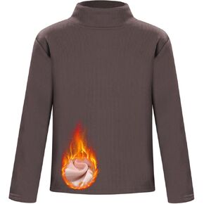 Infant Baby Long Sleeve Thermal Underwear Unisex Kids Fleece-line Stretch Undershirt Mock Neck Shirts in Kuwait