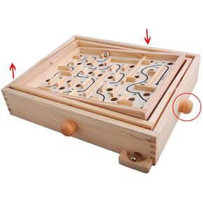 Kisangel Maze Ball Maze Puzzles Balanceing Beads Maze Puzzles Beads Wooden