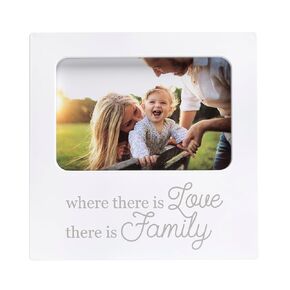 Kate & Milo Family Photo Keepsake Frame - New Baby & Mom Gift, Expecting Parents Keepsake - White