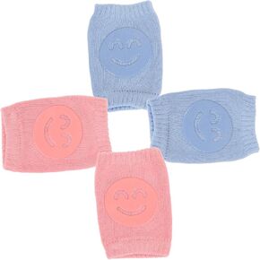 2pairs Crawling Knee Pads - Protector for Crawling Soft Cotton Material Comfortable and for Toddlers Thin Mist Tranquil