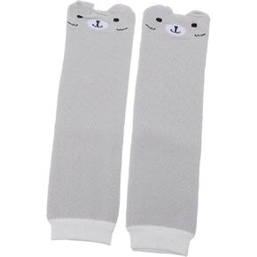 Cartoon Slip Knee Pad Thick Long Leg Warmer for Boy Girl Soft Elastic Pads Eye Bear for Comfortable Crawling Warmth