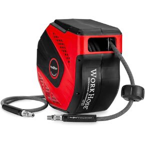 Hose Reel with 1600 Series Work Hose -3/8"" X 50', Red, Black, 169950