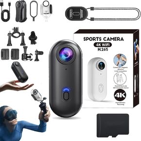 Treklon POV Camera,2025 New Treklon 4s Body Camera,Thumb Size Cam,HD 1080p/4k Pocket Action Cam,170° Wide Angle,Wearable Video Recording,Treklon for Cycling,Pet Walking & Outdoors Activities (A+128G)