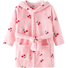 Toddler Kids Baby Boys Girls Bathrobes Hooded Warm Flannel Night Robe Sleepwear Pajamas Boy Clothes 2 Years Old