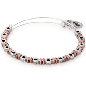 سوار Alex and Ani Accents Splendor مطرز قابل للتوسيع للنساء، معادن مختلطة، لمسة نهائية رافايلية متعددة الألوان، من 2 إلى 3.5 بوصة in Kuwait
