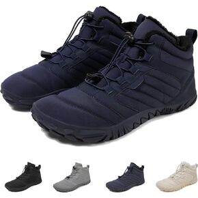 Hike Winter Footwear Barefoot Shoes Womens Men, Wide Toe Box Non-Slip Waterproof Minimalist Walking Snow Boots Sneakers