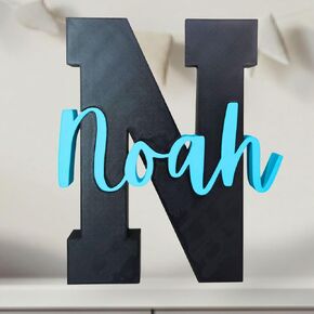 Personalized Nursery Decor, Custom Name Sign for Nursery, Kids room decor, toddler boy room and baby girl room decor, newborn gift, Freestanding letters, birthday gift for baby boy girl, Personalized Plaque, Made in USA