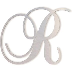 Jess and Jessica Cursive Metal Letter R, for Front Door, for Above Crib, for Nursery